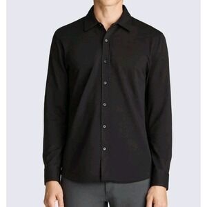 Unbound Merino Long Sleeve Button Up Shirt Men's Size Medium Merino Wool Black